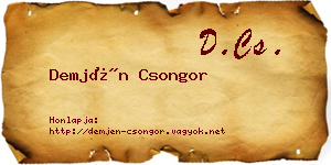 Demjén Csongor névjegykártya
