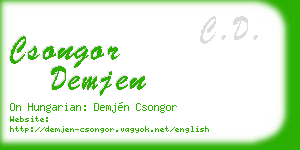 csongor demjen business card